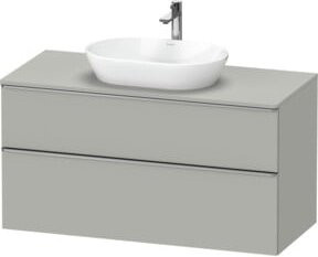 Duravit Waschtischunterschrank D-Neo in Weiß und Grau, modern und matt, B/T/H: 120 x 55 x 66,4 cm - Bild 1