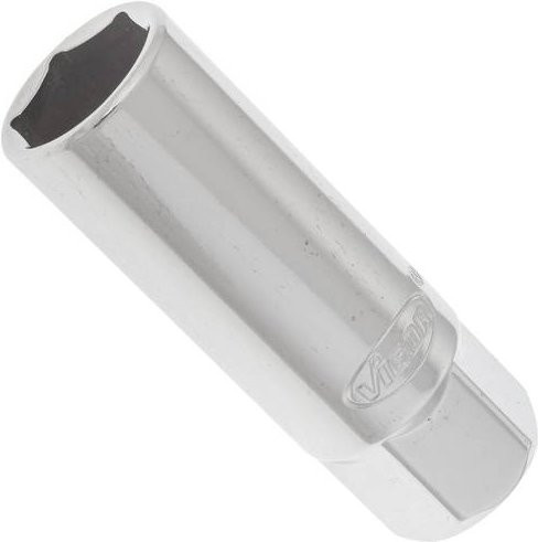 Vigour Zündkerzeneinsatz V2119N mit 16 mm Außensechskant-Profil und 3/8 Zoll Innenvierkant-Antrieb, Farbe: Silber, Gesamtlänge: 6,6 cm - Bild 1