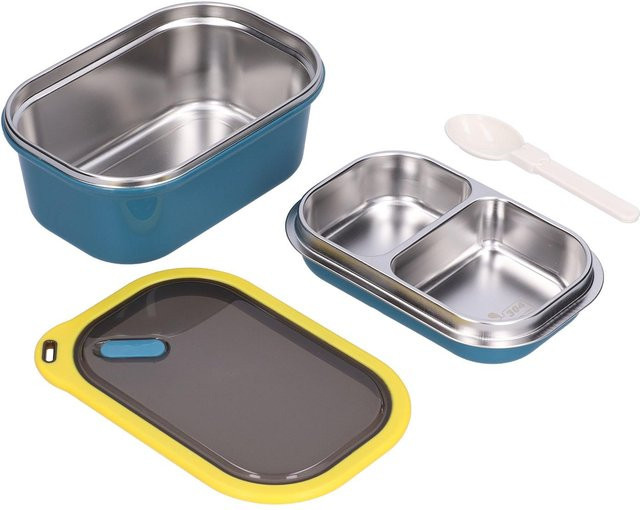CosyHome Bento Box aus Edelstahl mit Fächern, auslaufsicher, 1,2 l, grau - Bild 1