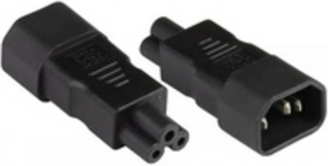 Good Connections Adapter C14 auf C5 Converter, 250V, 2,5A, Schwarz, Männlich/Weiblich - Bild 1