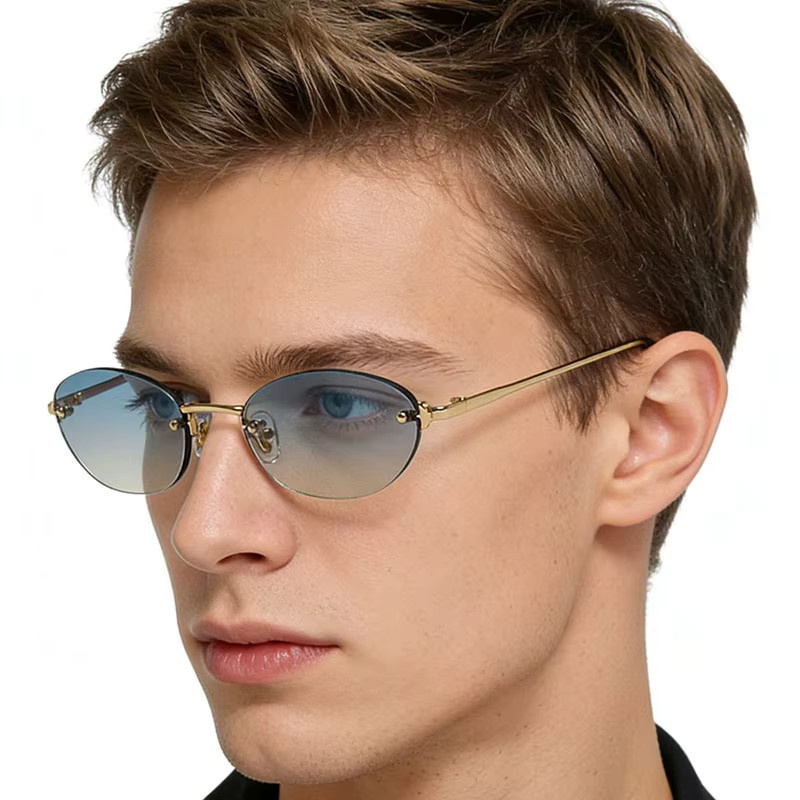 SHAUNA Sonnenbrille, randlos, oval, Unisex, Metall, Farbverlauf - Bild 1