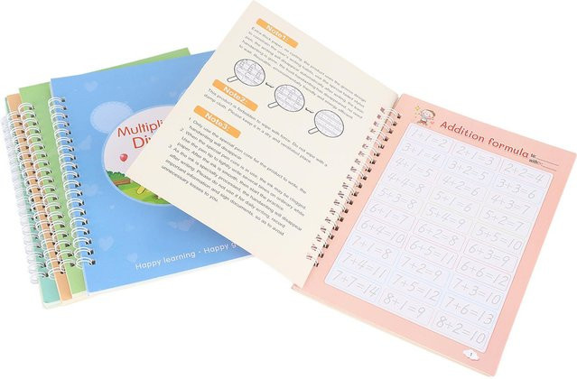 5 Stück GoolRC Magische Übungshefte für Kinder zum Englisch Schreiben Lernen in Weiß und Multicolour - Bild 1
