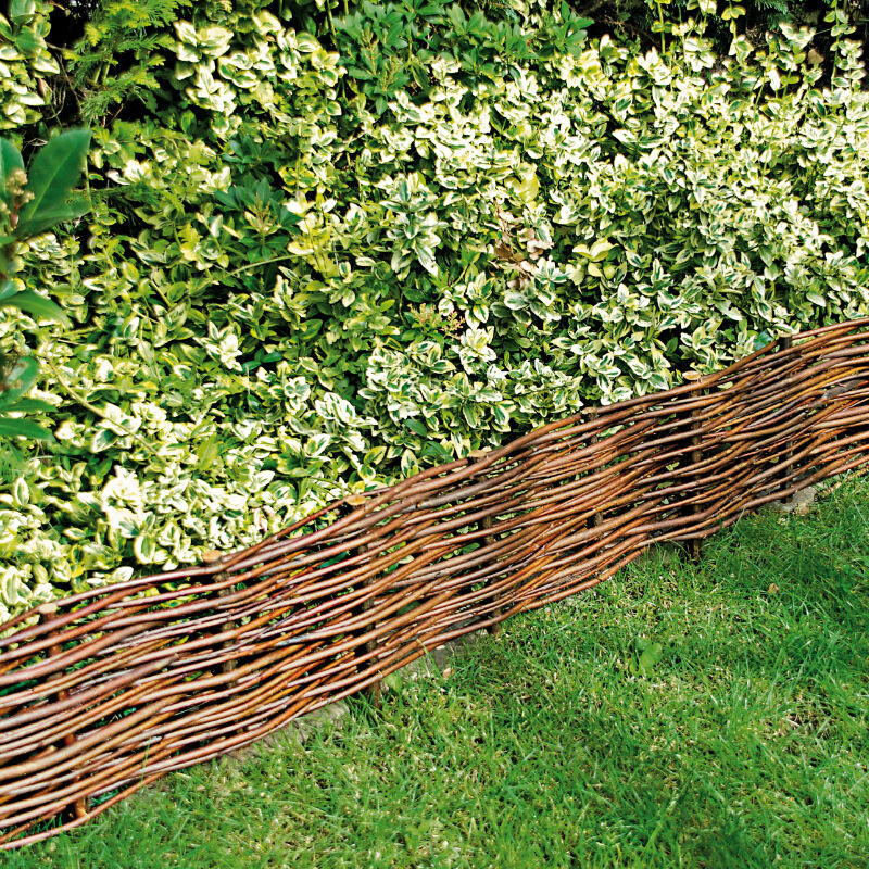 Weidensteckzaun SARA aus Holz in Braun, gewebt, Höhe: 120 cm, Breite: 120 cm - Bild 1