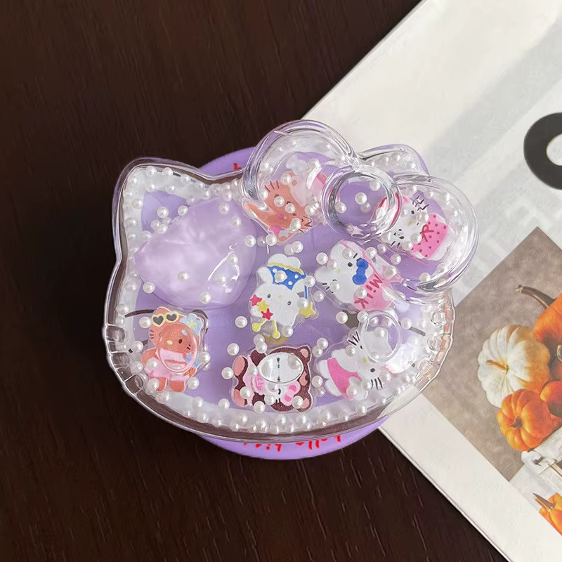 Sanrio Hello Kitty Magnetischer Quicksand Telefonständer für Samsung S26 Ultra und Android, faltbarer Handyhalter in Multicolour - Bild 4