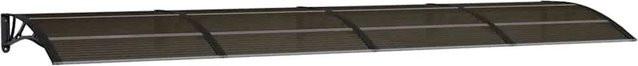 vidaXL Türvordach aus Polycarbonat in Schwarz, Breite: 400 cm, Tiefe: 100 cm - Bild 1