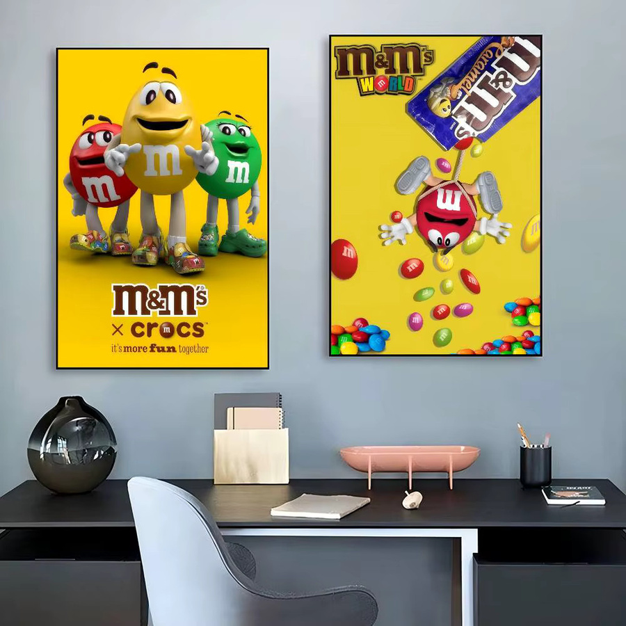 MMs Chocolate Candy Meme Anime-Poster als wasserfester Papieraufkleber in Mehrfarbig für deine Kawaii-Raumdekoration - Bild 2