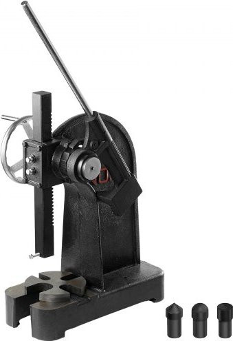 VEVOR Dornpresse aus Gusseisen mit Ratschenhebel und Handrad, 3 Tonnen, Schwarz, B/T/H: 60 x 46 x 45 cm - Bild 1