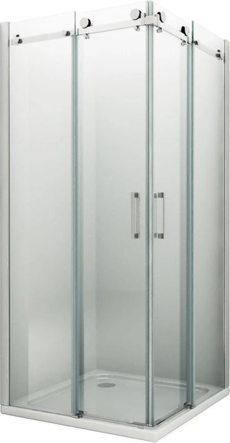 Glasdeals Duschkabine TELA Eckdusche mit 8 mm Glas, Farbe: Transparent/Silber, B: 80 cm, T: 90 cm, H: 195 cm - Bild 1