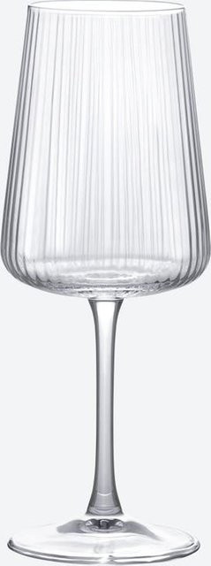 NKD Weinglas mit Rillen, transparent, 540 ml - Bild 1
