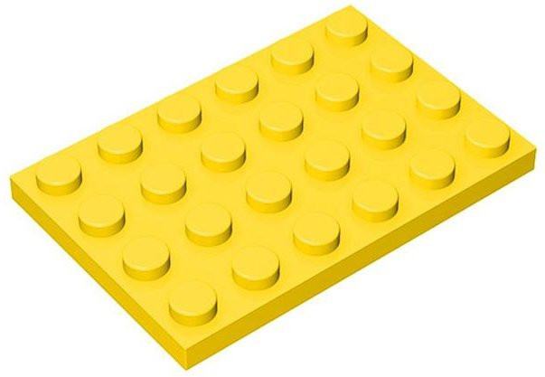 Yiran toy 3032 4x6 Platte Bausteine Set, 10-teiliges Set, ab 6 Jahren - Bild 1