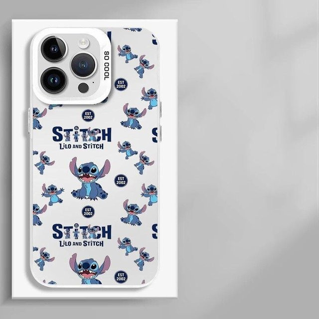 Stitch Handyhülle in Blau für Xiaomi Redmi Note 14 13 12 Pro Plus und weitere Modelle, Hartes IMD Cover - Bild 1