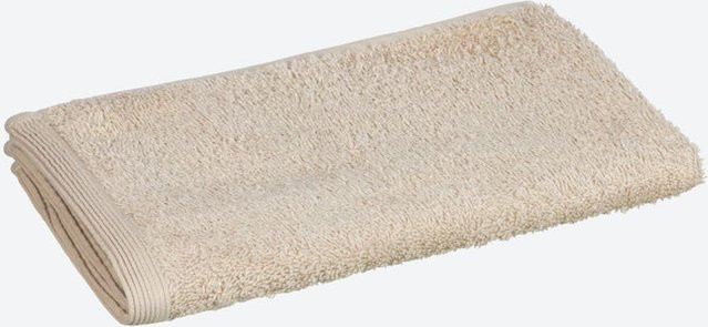 NKD Premium Frottee-Gästetuch aus 100% Baumwolle in Beige/Ecru mit Bordüre und Aufhängeschlaufe, Breite: 30 cm, Höhe: 50 cm - Bild 1