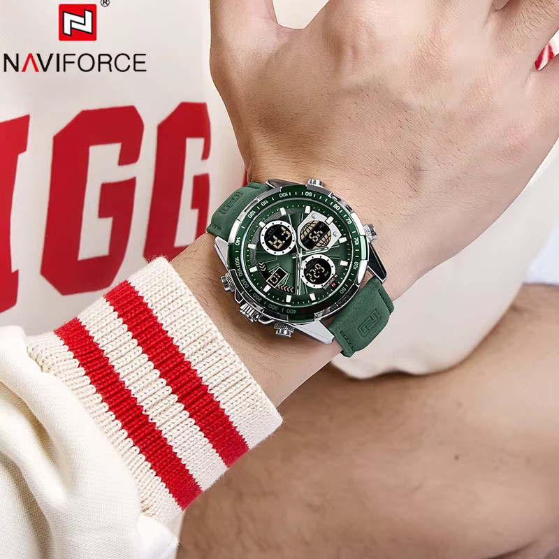 NAVIFORCE Armbanduhr, Chronograph, Quarz, Leder, Herren - Bild 2