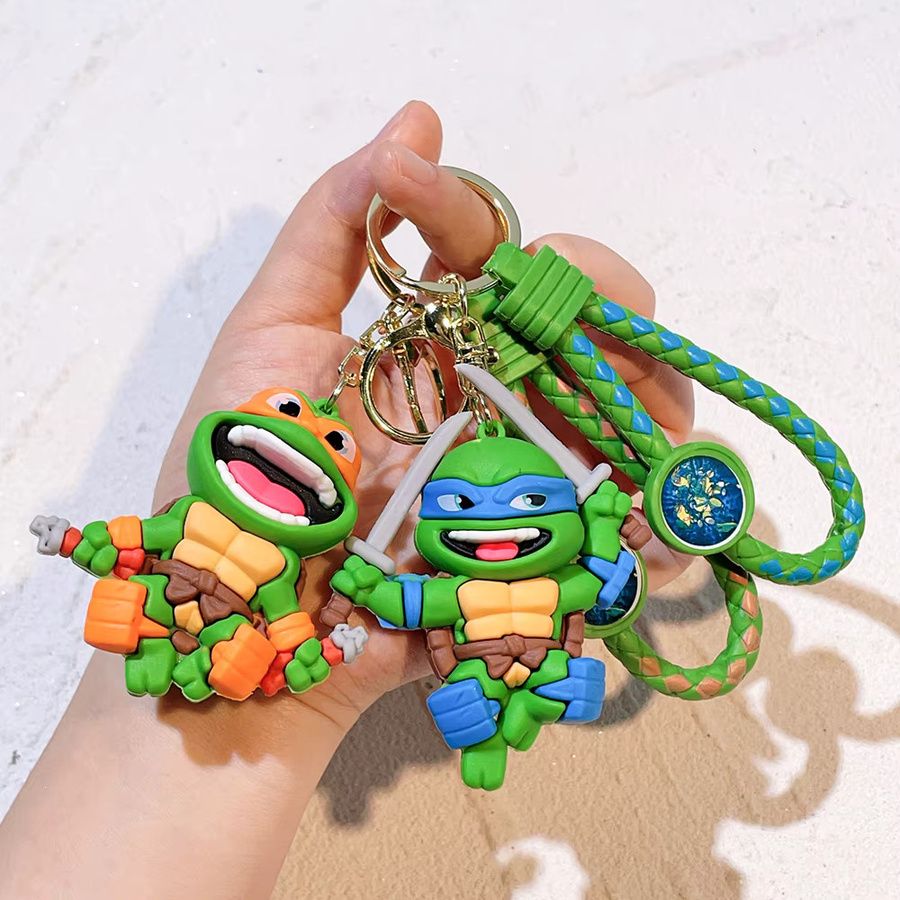 Bandai Schlüsselanhänger, Bunter Maskierter Krieger-Schildkröte, Unisex - Bild 1