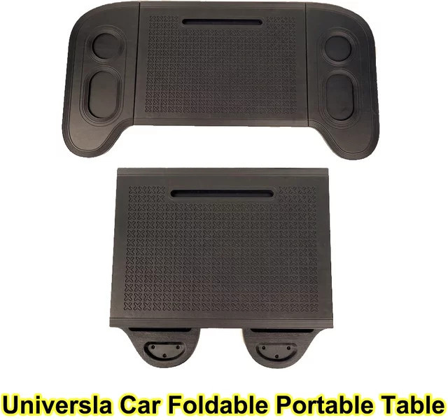 HONGDAUTO Universeller Autotisch, faltbarer Laptop- und Esstisch für Camping und Reisen, Schwarz, Rechteckig - Bild 1