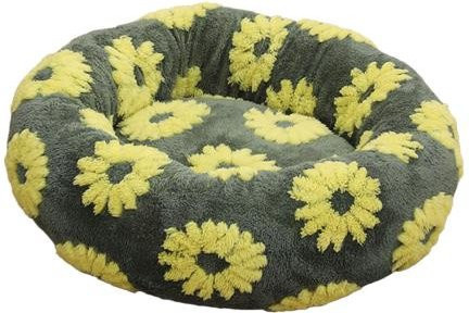 Amusedly Donut Katzennest Rutschfestes Haustierbett aus Mikrofaser mit abnehmbarem Bezug in Multicolour Floral - Bild 1