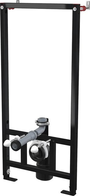 Alcadrain A114/1120 Montagerahmen für Hänge-WC in Schwarz aus Metall - Bild 1