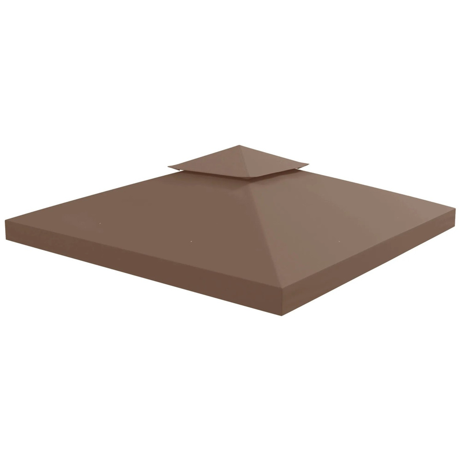 Outsunny Ersatzdach für Metall-Gartenpavillon aus wetterfestem Polyester, Farbe: Kaffee, B/T: 3 x 3 m - Bild 4