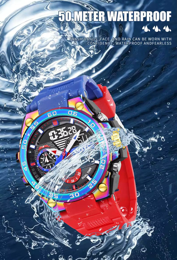 SMAEL Digitaluhr, Herren, Schwarz, Kunststoff, Silikon, 5 ATM - Bild 2