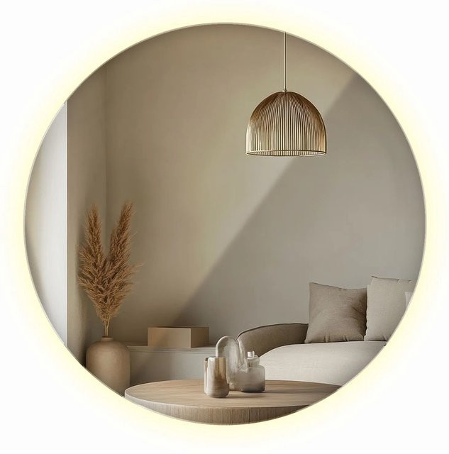 Wallfluent Runder Wandspiegel mit LED-Beleuchtung in Neutralweiß 4000K, Durchmesser: 100 cm - Bild 1
