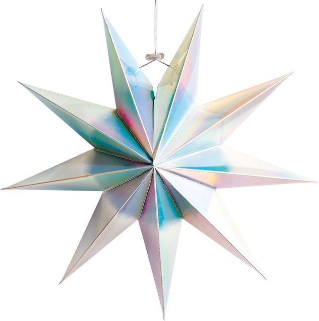 Rico Design Papierstern zum Auffalten in Irisierend mit 28 cm Durchmesser für Weihnachten - Bild 1