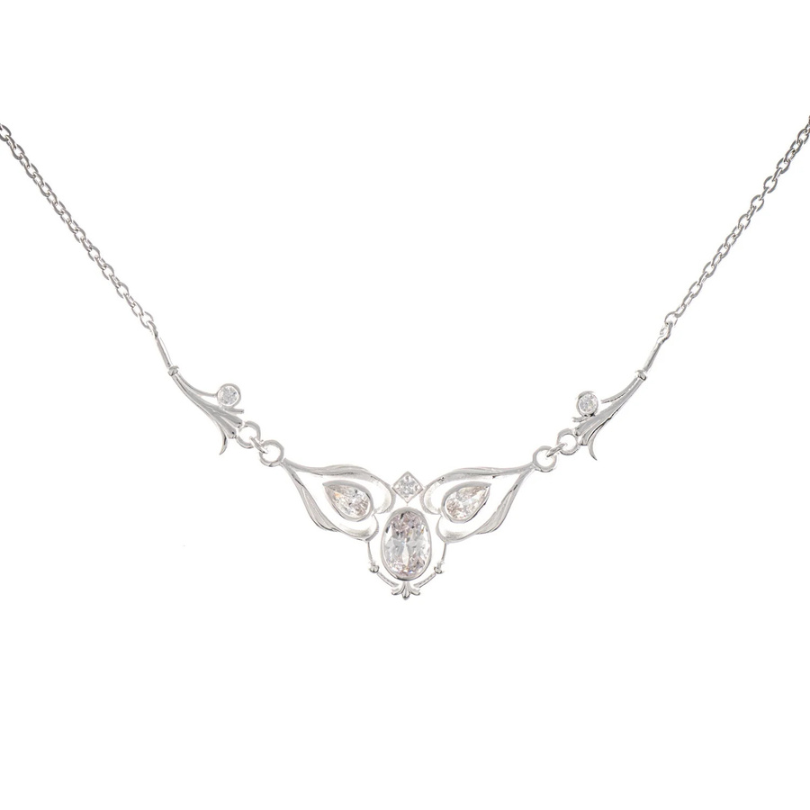 Collier 925 Silber, Zirkonia weiß - Bild 1