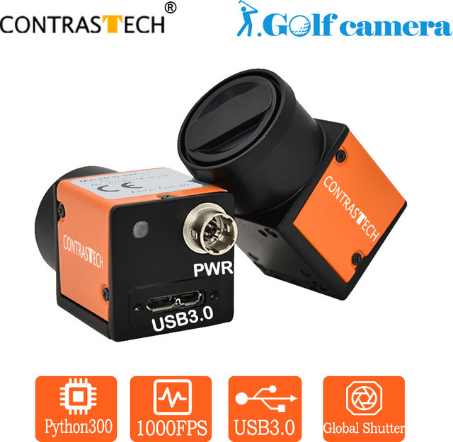 CONTRASTECH Industriekamera mit Global Shutter und 1000fps, Hochgeschwindigkeits-Vision-Inspektionskamera mit USB 3.0 und GigE in Orange - Bild 1