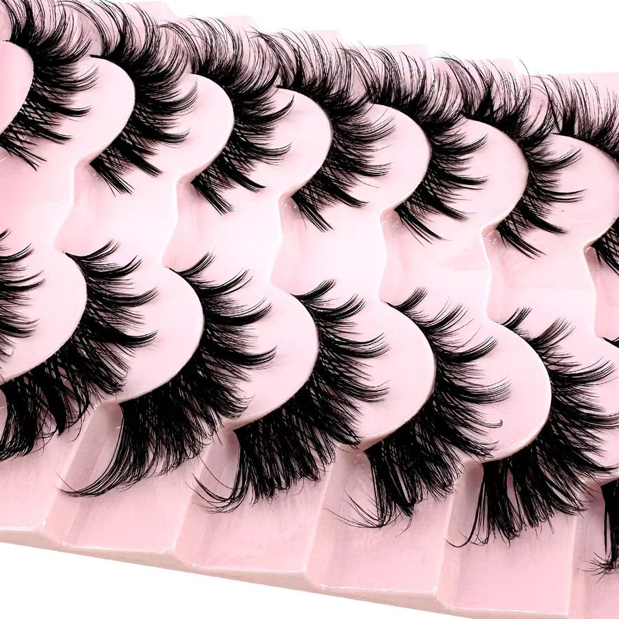 AMSDCN Manga Wimpern, 7/8 Paar, 3D-Nerz-Wimpern, natürlich, Unisex - Bild 3