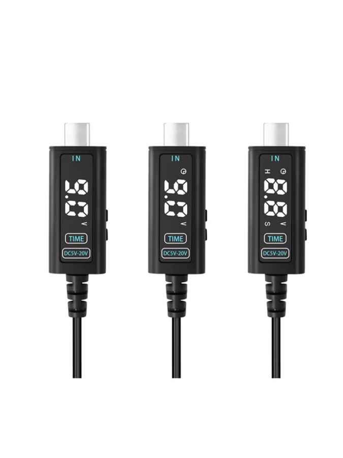 Aideepen USB auf DC Spannungs-Boost-Konverter Einstellbares Aufwärtskabel von 5-10V auf 5-20V mit USB-C und Barrel-Plug in Schwarz - Bild 7