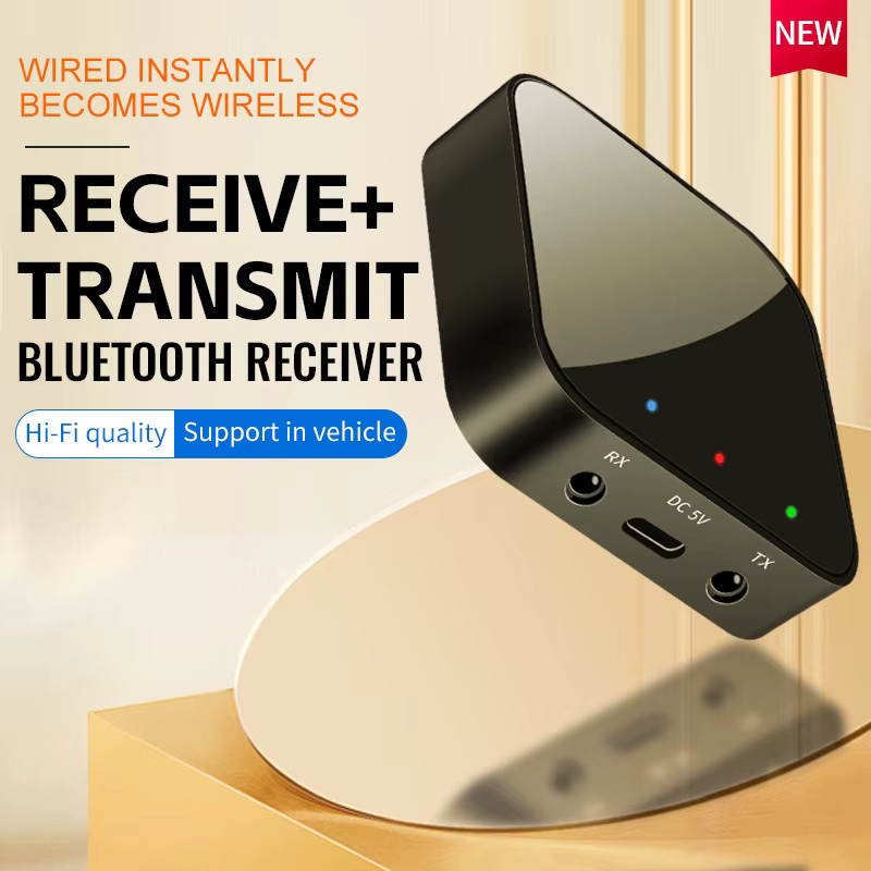 kebidumei Bluetooth 5.3 Autosender und -empfänger mit 3,5 mm Aux-Audio-Adapter in Schwarz - Bild 2