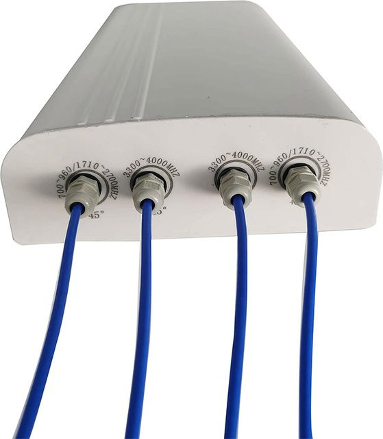 SignalPlus 4x4 MIMO Richtantenne für 5G LTE und WLAN, 698-4000MHz, Outdoor, Wasserdicht, Weiß - Bild 1