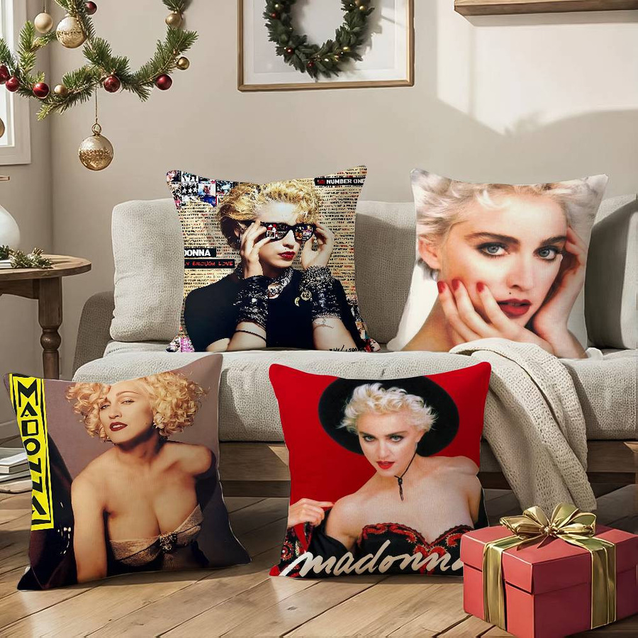 Dekorativer Kissenbezug Madonna Like A Virgin Motiv in Multicolor mit verstecktem Reißverschluss, B/H: 45 x 45 cm - Bild 2