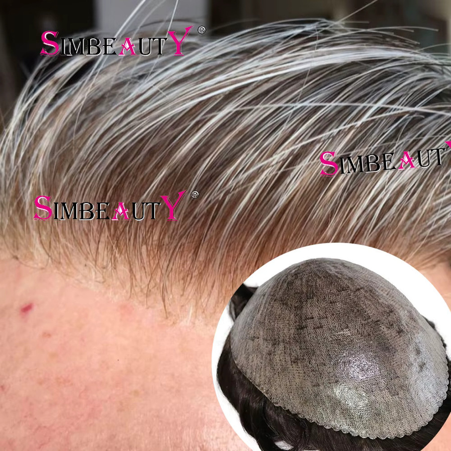 simbeauty Kapillarprothesensystem Graues Echthaar, Herren - Bild 6