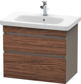 Duravit Waschtischunterschrank DuraStyle in Dunkelbraun, wandhängend, mit 2 Schubladen, B: 73 cm, T: 44,8 cm, H: 61 cm - Bild 1