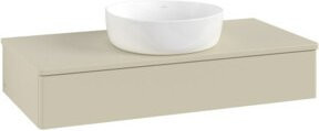 V&B Waschtischunterschrank Antao ohne Frontstruktur in Lacquer Grau, B/T/H: 100 x 50 x 19 cm - Bild 1