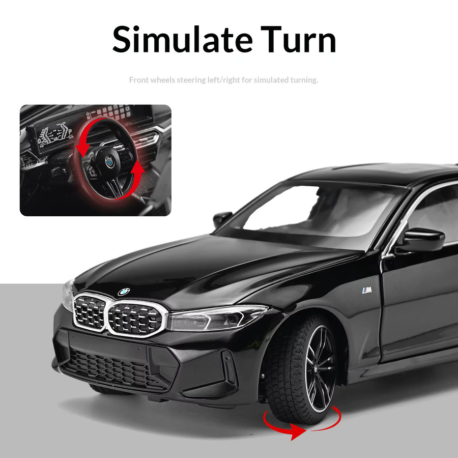 Maisto BMW 3er-Serie Modellauto, Maßstab 1:24, mit Licht und Sound - Bild 4