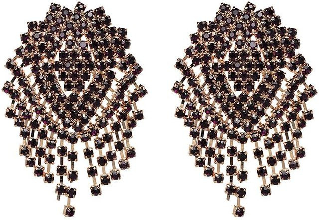 Wucifang Jewelry Ohrringe, Kristall, Schwarz, Damen - Bild 1
