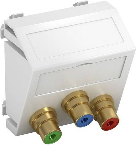 OBO Bettermann Abdeckung Multimediaträger, Weiß, B/H/T: 4,5 x 4,5 x 2,6 cm - Bild 1