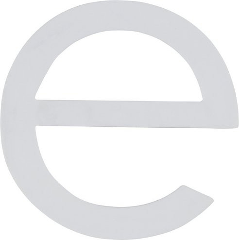 Nachtleuchtende Hausnummer von ALPERTEC in Weiß aus Kunststoff, B/H/T: 9,7 x 18,0 x 0,4 cm - Bild 1
