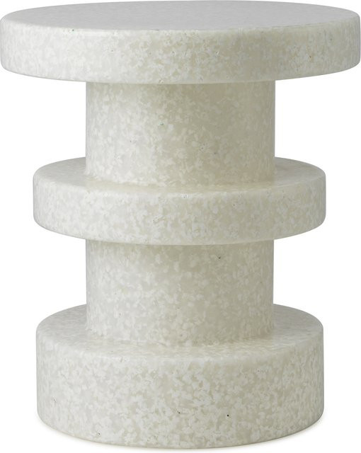 Normann Copenhagen Bit Stool Stack Hocker aus recyceltem Kunststoff in Weiß Matt - Bild 1