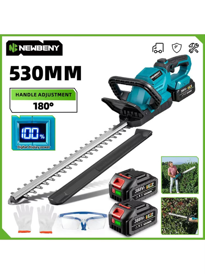 NEWBENY Akku-Heckenschere mit 530 mm Schnittlänge und 3000 U/min, kabellose Astsäge für Makita 21V Akku - Bild 7