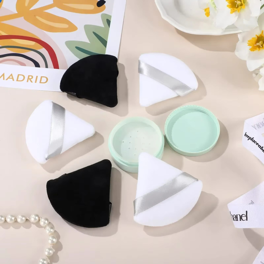 20/10 Stück Dreieck Samt Puderquaste, Make-up Schwamm für Nass und Trocken - Bild 4