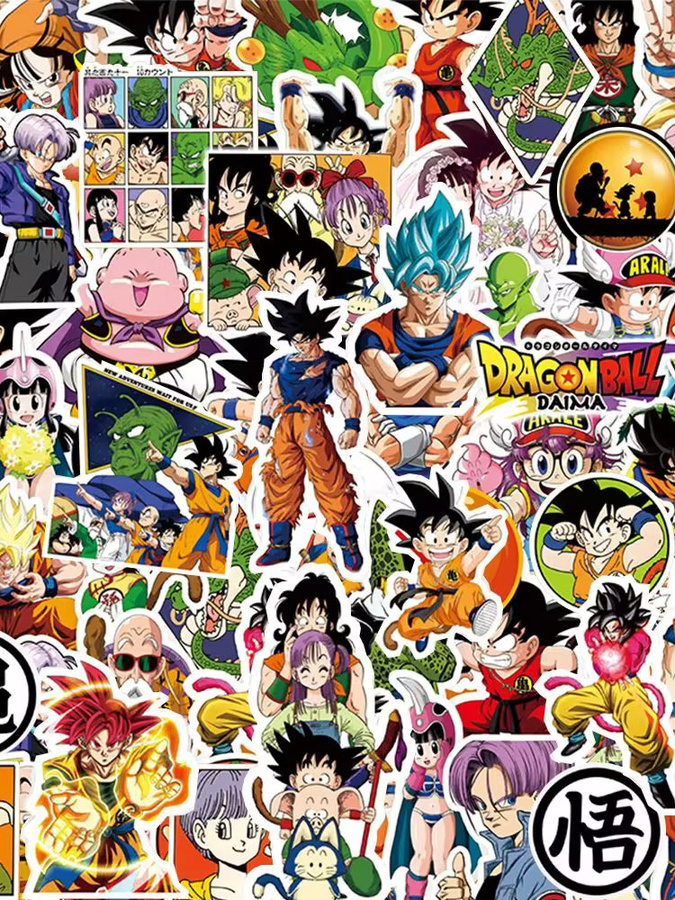 Bandai Dragon Ball Son Goku Graffiti Aufkleber, 122-teiliges Set - Bild 6