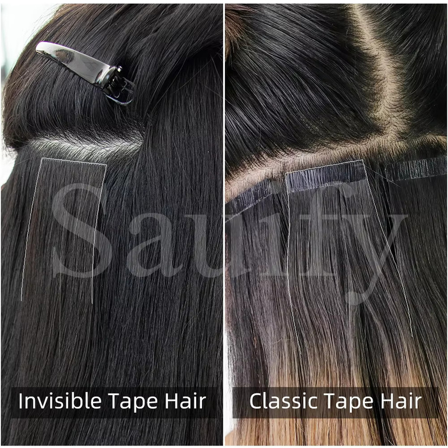 isheeny Tape-In-Haarverlängerungen Echthaar, 10 Stück, Unisex - Bild 4