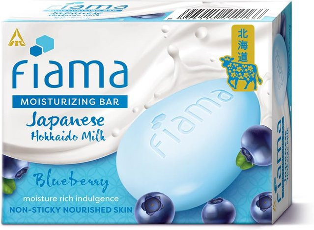 Fiama Seifenstück Japanische Hokkaido-Milch Blaubeere, 125g - Bild 1