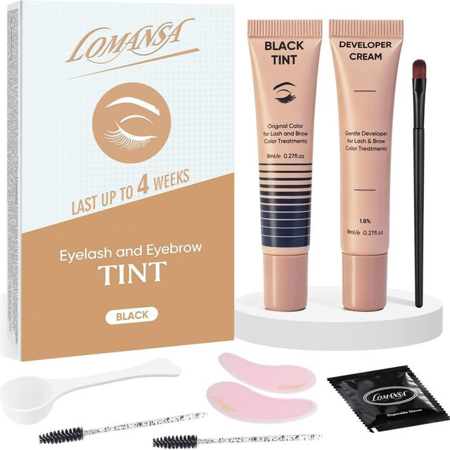 Lomansa Lash Farbe Kit, Black, Wimpern und Augenbrauen Tönung - Bild 1