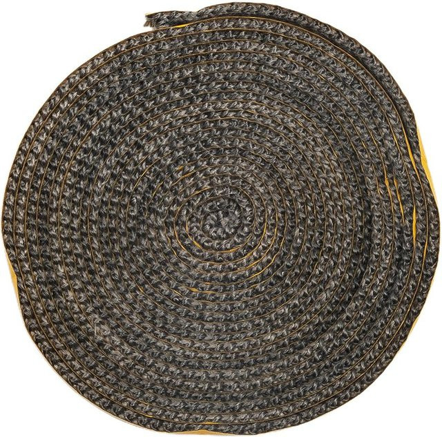 Dichtungsstreifen aus Baumwolle von Goodsale für Tür und Kamin, Grau, 4 m Länge, Breite: 10 mm, Höhe: 2 mm - Bild 1