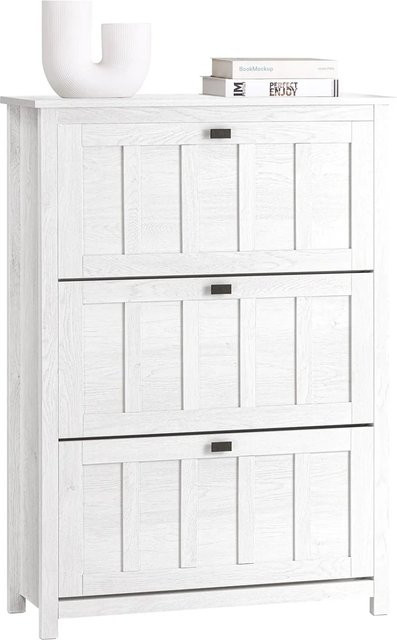 SoBuy Schuhschrank FSR162-W mit 3 Klappen in Weiß - Bild 1