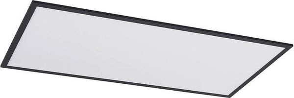 Lindby LED Panel Nelios Modern Schwarz aus Aluminium, Rechteckige Deckenleuchte für dein Wohnzimmer