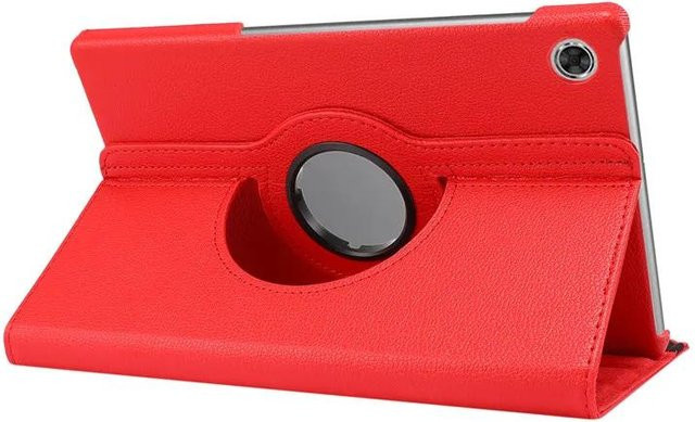 Lenovo Tab 10.1 Etui aus PU-Leder mit 360 Grad Drehung und Ständerfunktion in Rot - Bild 1